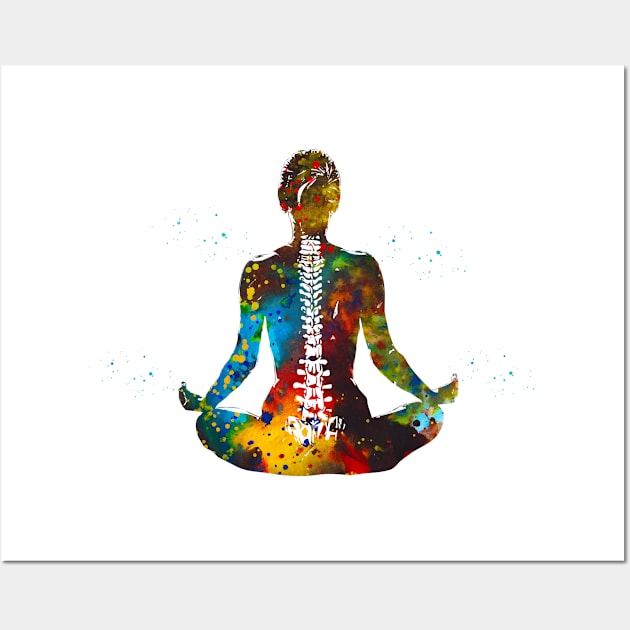 Meditating Woman Wall Art by erzebeth